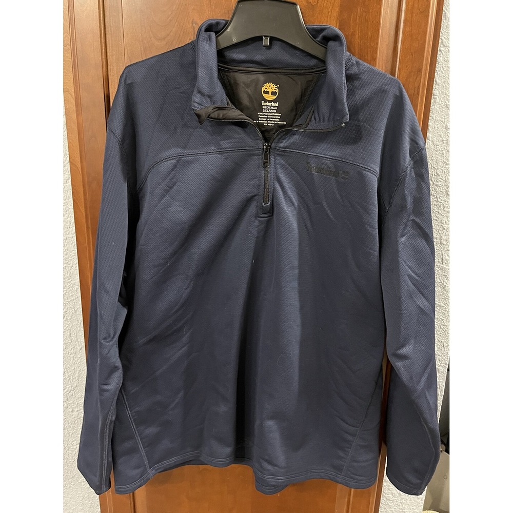 Timberland Men's Navy 1/4 Zip Pull Over Jacket RN 36543 Size Men's 2XL